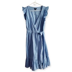 J. Crew Light Blue Midi Dress